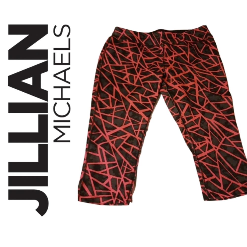 Jillian Michaels Pink & Black Yoga Athletic Leggings. Size XL